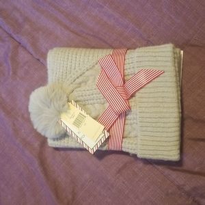 Pom Beanie and Scarf Set